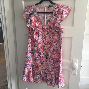 J. Crew Mercantile floral print ruffled dress